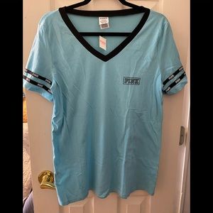 Victoria Secret pink Light blue t-shirt
